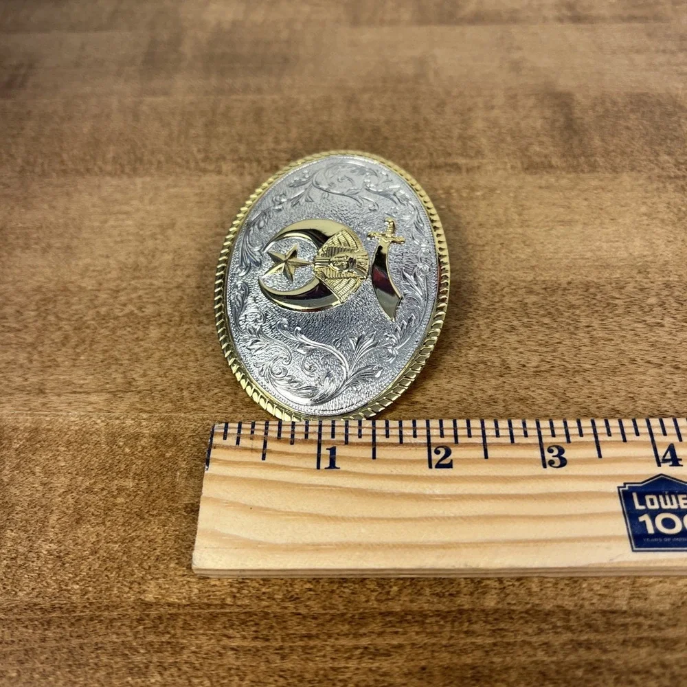 Vintage Masonic Freemason Shriners Lot - Watch, Belt Buckle & Money Clip - READ!
